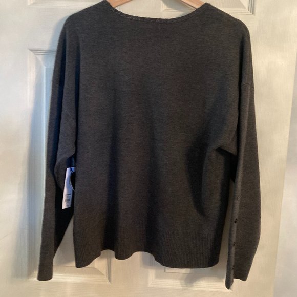 Amuse Society Charcoal Grey Sweater - NWT - Picture 4 of 12